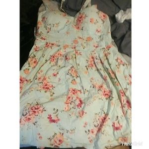 Floral halter top dress